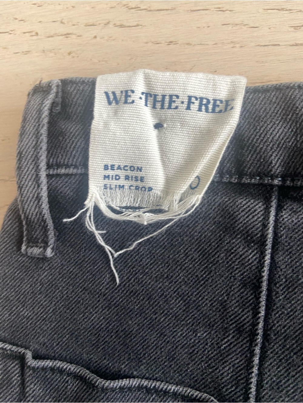 FREE PEOPLE We The Free Beacon Black Slim Crop Mid-rise Jeans Size 30 NWOT - Picture 8 of 11